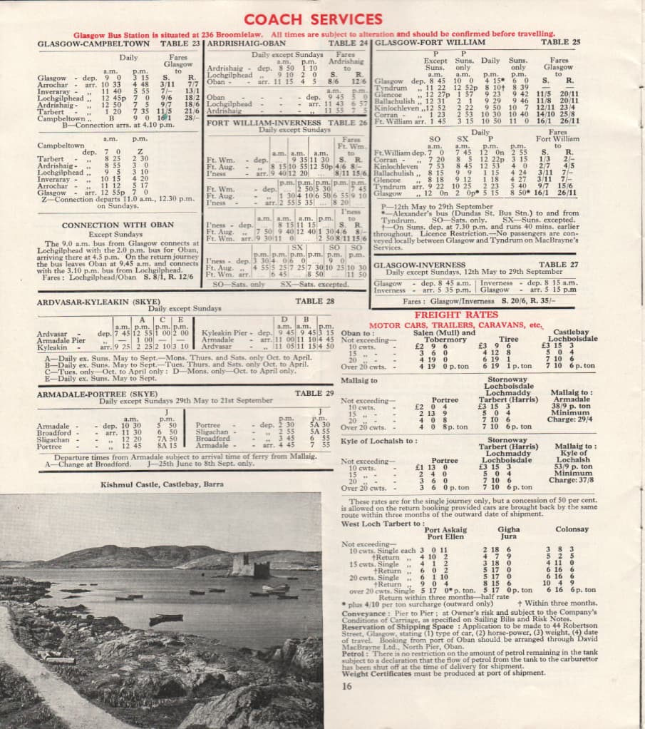 fifth timetable page