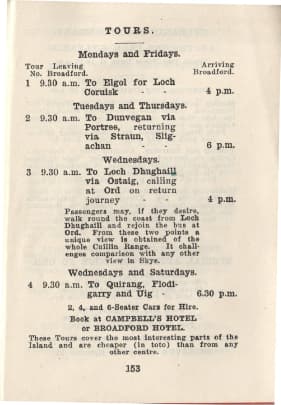 Campbells Tours programme 1956