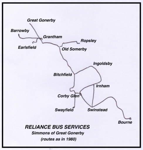 Reliance route map 1980