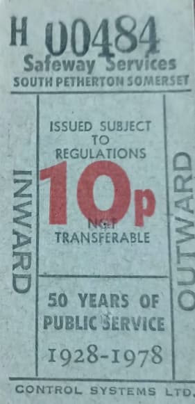commemorative ticket 50 years 1928 - 1978