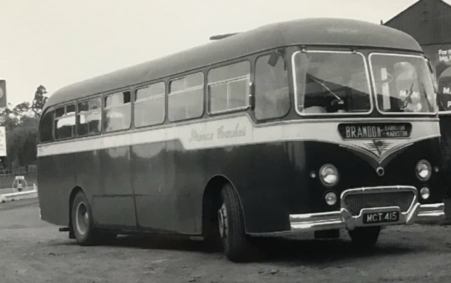 Searson's AEC Reliance MCT615 at the garage at Barkston