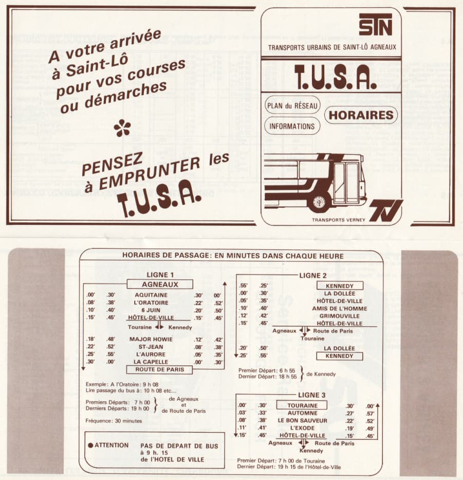 TUSA 1982 lignes