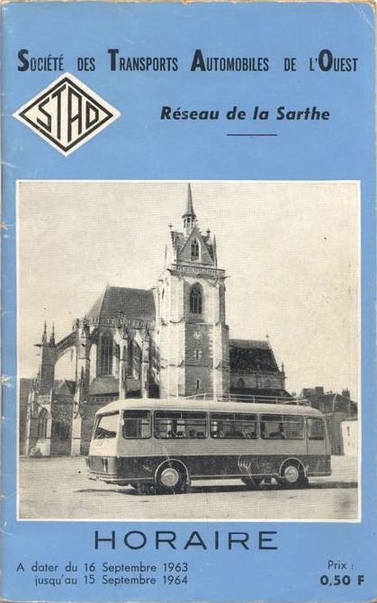 1963 STAO Sarthe timetable