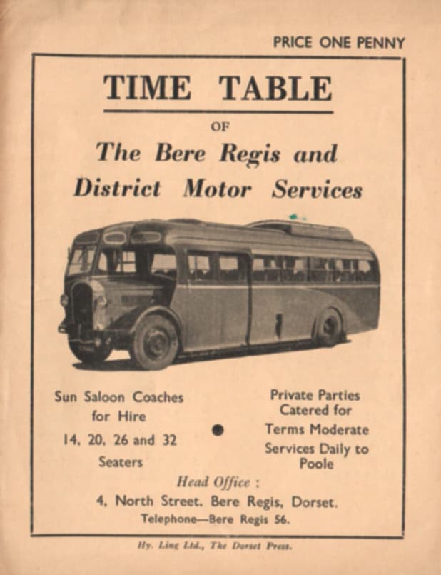 cover of 1936 timetable booklet