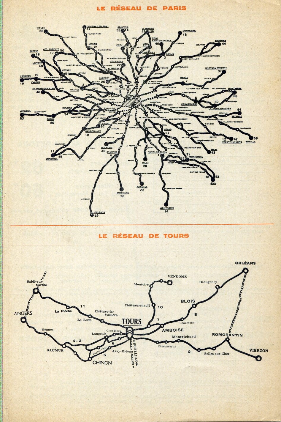 1933 Transports Citroen maps Tours and Paris