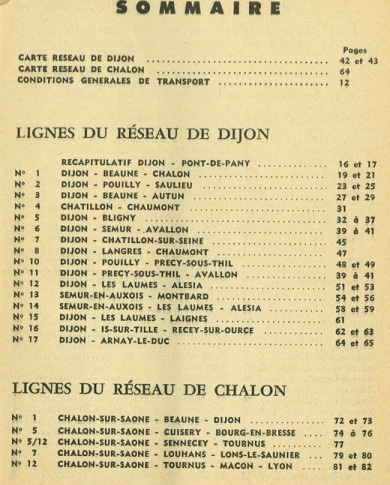 Lignes / Routes Dijon / Chalon 1969