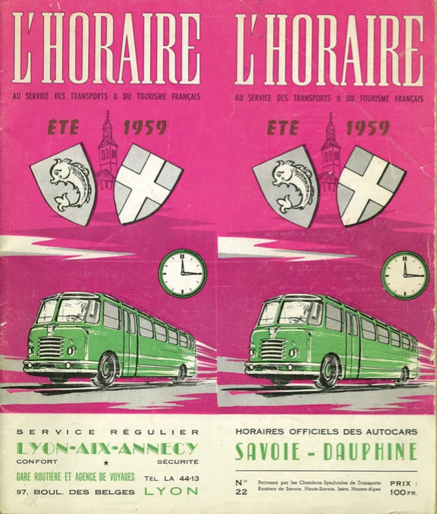1959 Savoie timetable