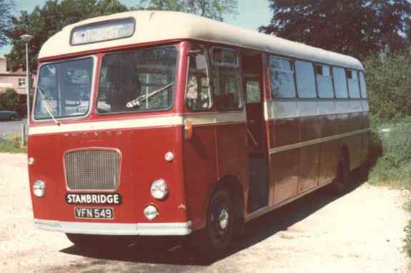 VFN549 at rest in Wimborne between trips
