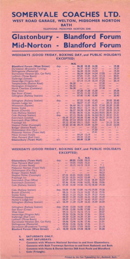 1966 timetable
