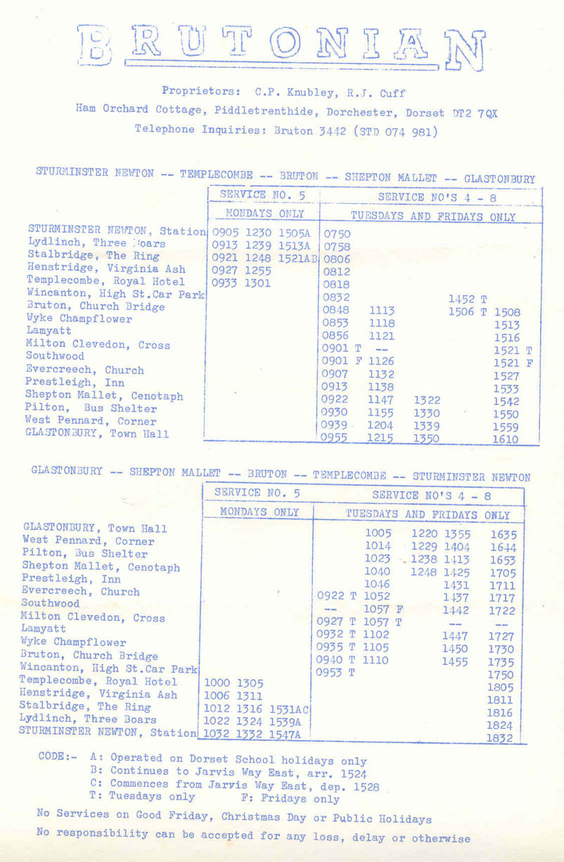 1974 times glastonbury route