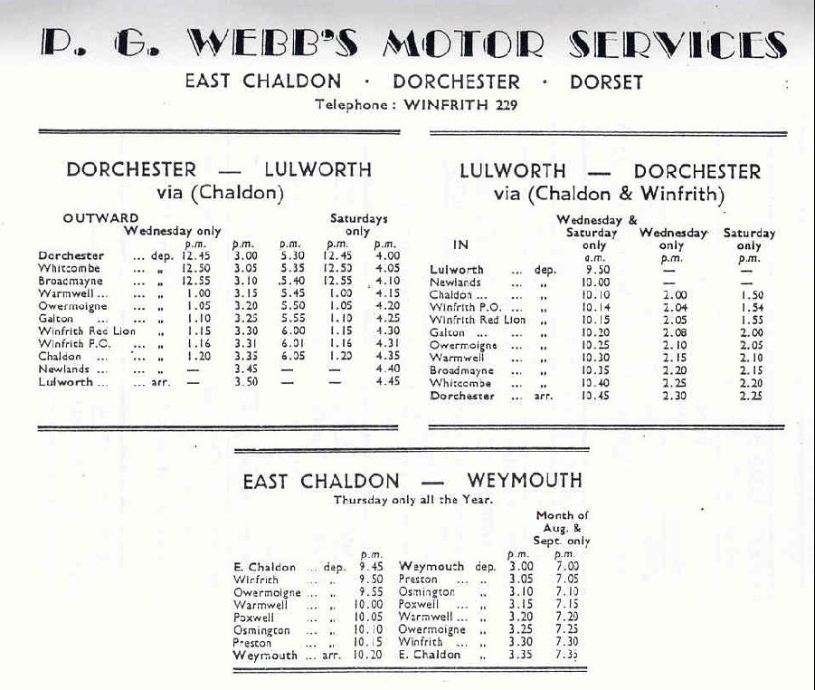 1952 timetable