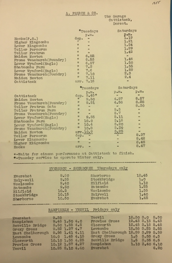 1955 timetable page three