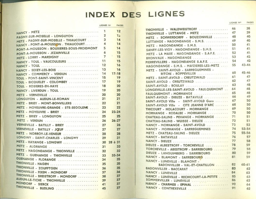 1965 route list