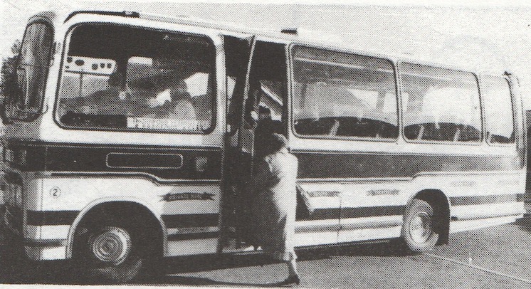 Powells first coach, a Bedford PJK